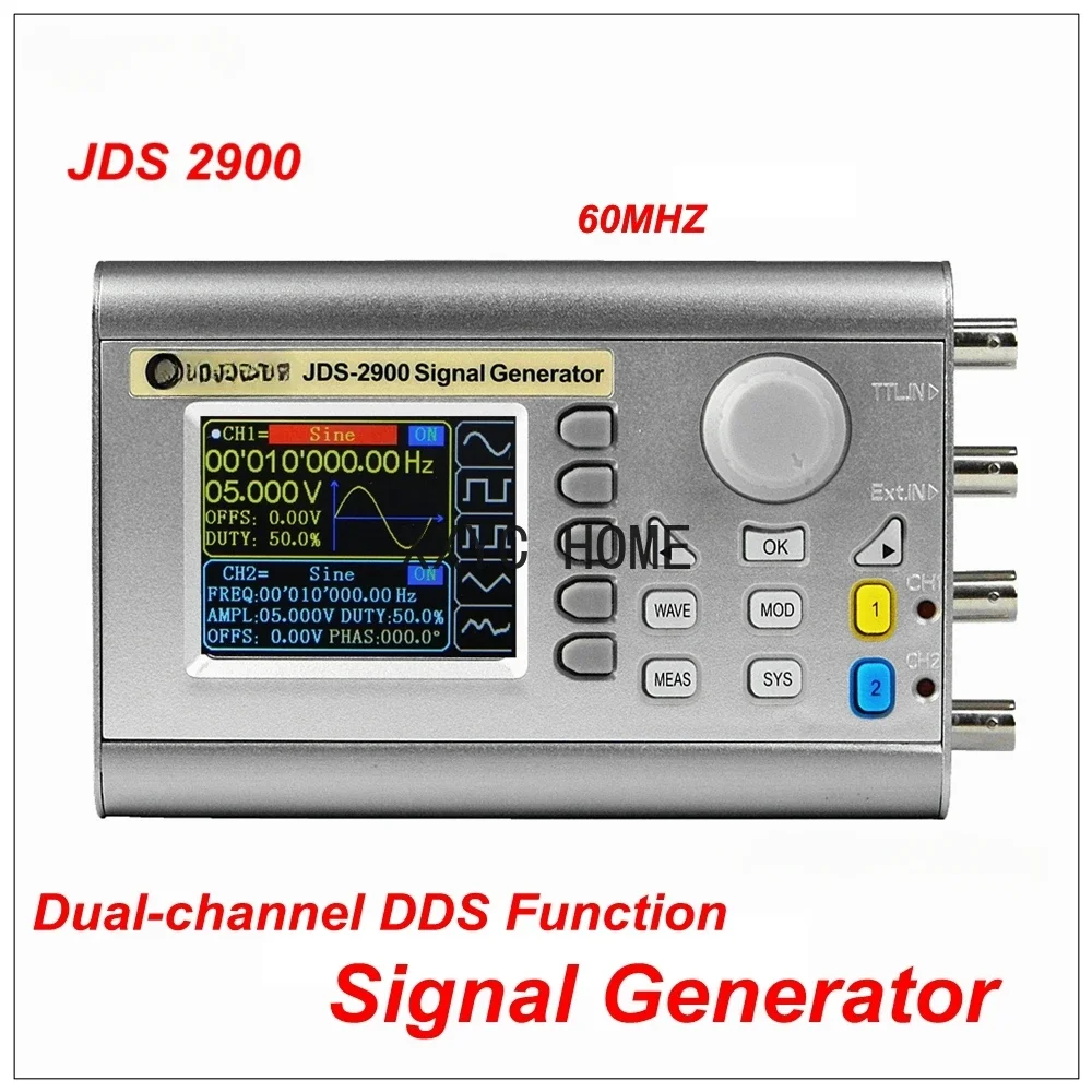 JDS2900 60MHZ Digital Control Dual-Channel DDS Function Signal Generator Arbitrary Waveform Counter Frequency Meter Tools