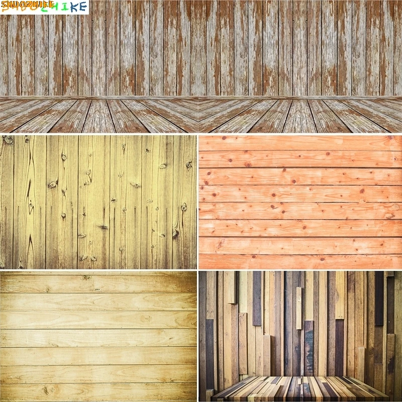 

Beautiful Smooth Wooden Floor Photography Backdrops Wiht Leaf Shadow Interior Decorative Plank Walls Photo Background VF-03