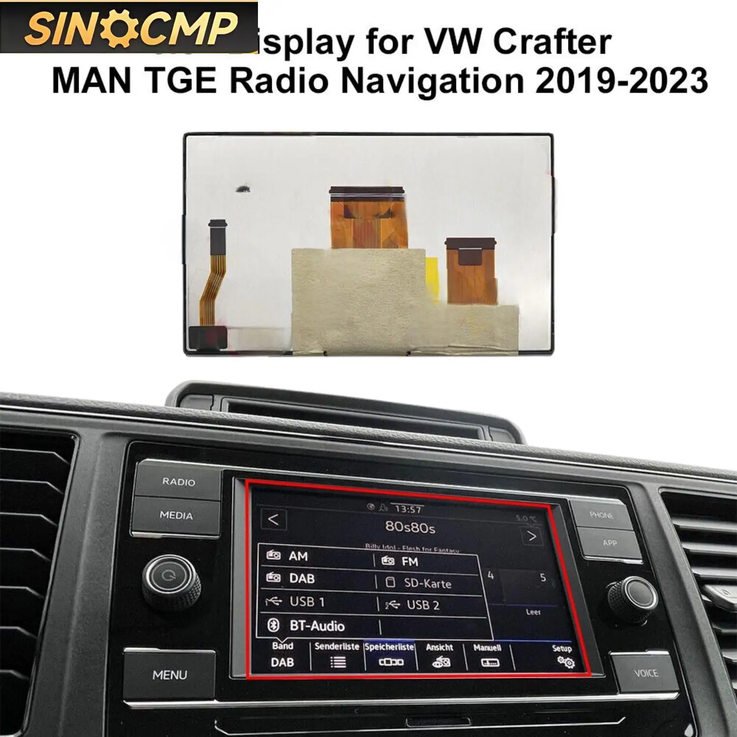 

LM1696A01-1D Display Screen For VW Atlas Crafter Golf Skoda Fabia MK3 MAN TGE Radio Navigation Interior Gauges Dash Panels 1Pc