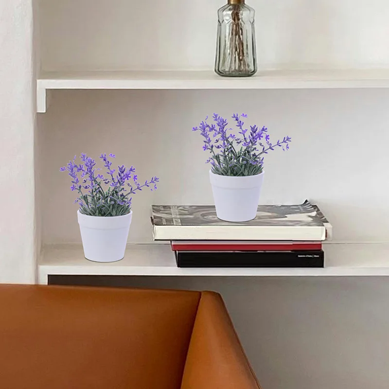 1 pz-14CM simulazione vaso di lavanda, decorazione della casa, decorazione del desktop dell\'ufficio, realistico, regali di inaugurazione della casa,