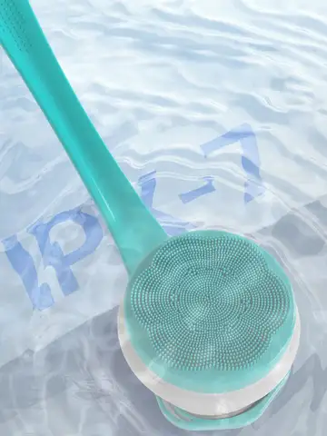 전기 목욕 브러시, 긴 손잡이, 전신 각질 제거, 부드러운 강모, 316g