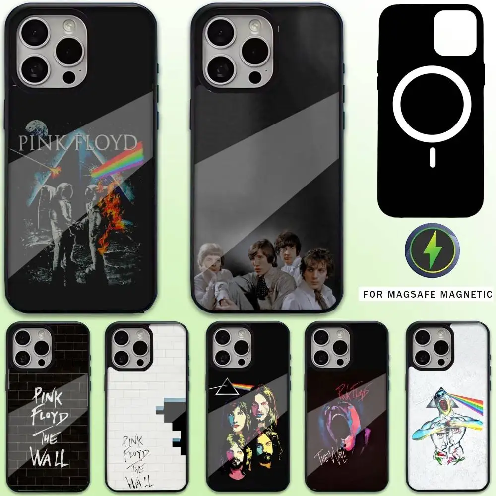

Rock P-Pink Floyds Phone Case For iPhone17,16,15,14,13,12,11 Plus,Pro Max Magnetic For Magsafe Wireless Charging