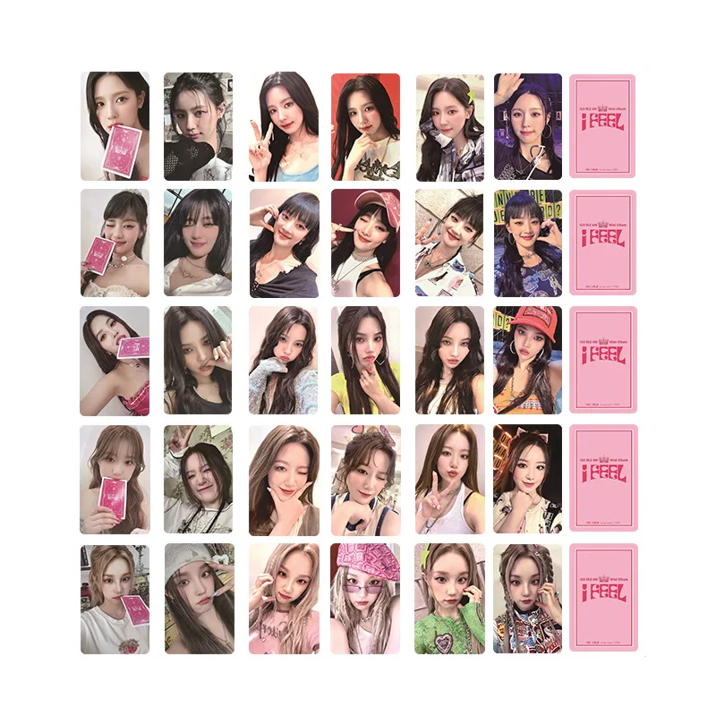 6Pcs/Set Kpop Gidle New Album I Feel Photocards High Quality Lomo Card HD Double Side Print Photo Cards Fans Collection Gift