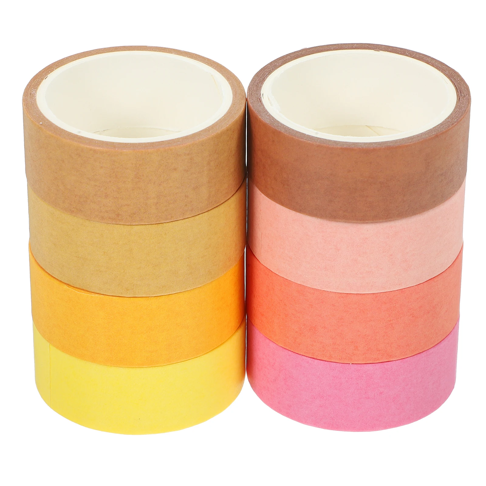 8pcs 8 Rolls 15mm Washi Tape Stickers Plain Color Scrapbook Decorative Adhesive Hand Account Stationery Kawaii Aesthetic