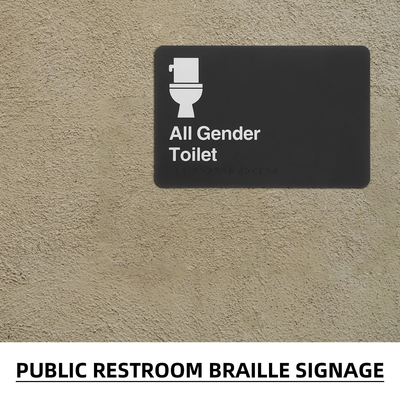 Unisex Restroom Braille All Gender Bathroom Signage Abs Toilet Sign For Indoor Outdoor Use Restroom Identification Signs Traffic