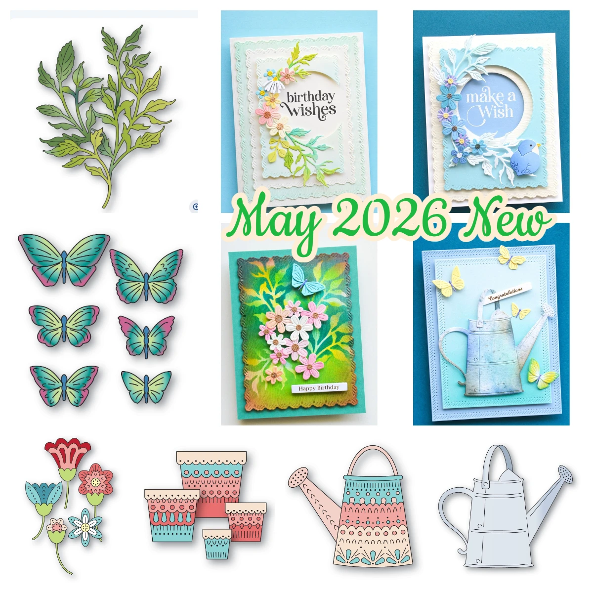 Mai 2026 Neue Rustikale Gießkanne Stanzformen Metall-Schneidewerkzeuge für DIY Scrapbooking Fotoalbum-Vorlage Handgemachte Dekoration
