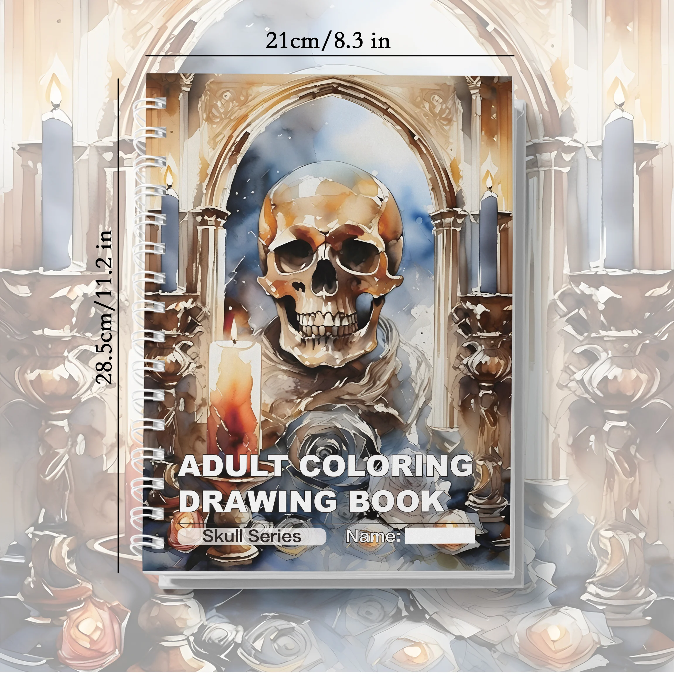 1 Pc Creative Skull Adult Coloring Book, Heavy Paper, Creative Gift Choice