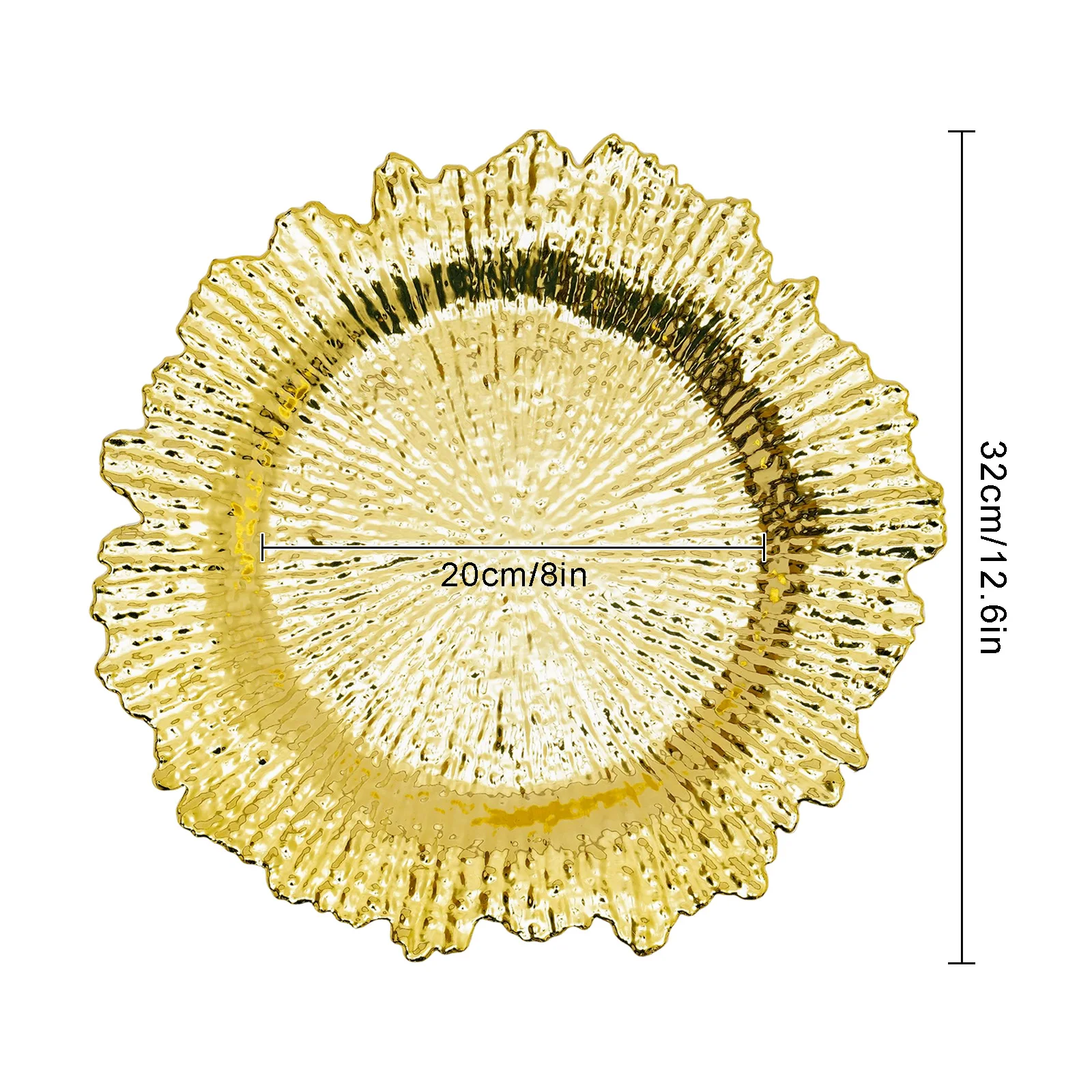 24Pcs Antique Charger Plates Bulk Round Plastic Dinner Plate Embossed Rim Server Plate Decorative Chargers Floral Plates,13Inch