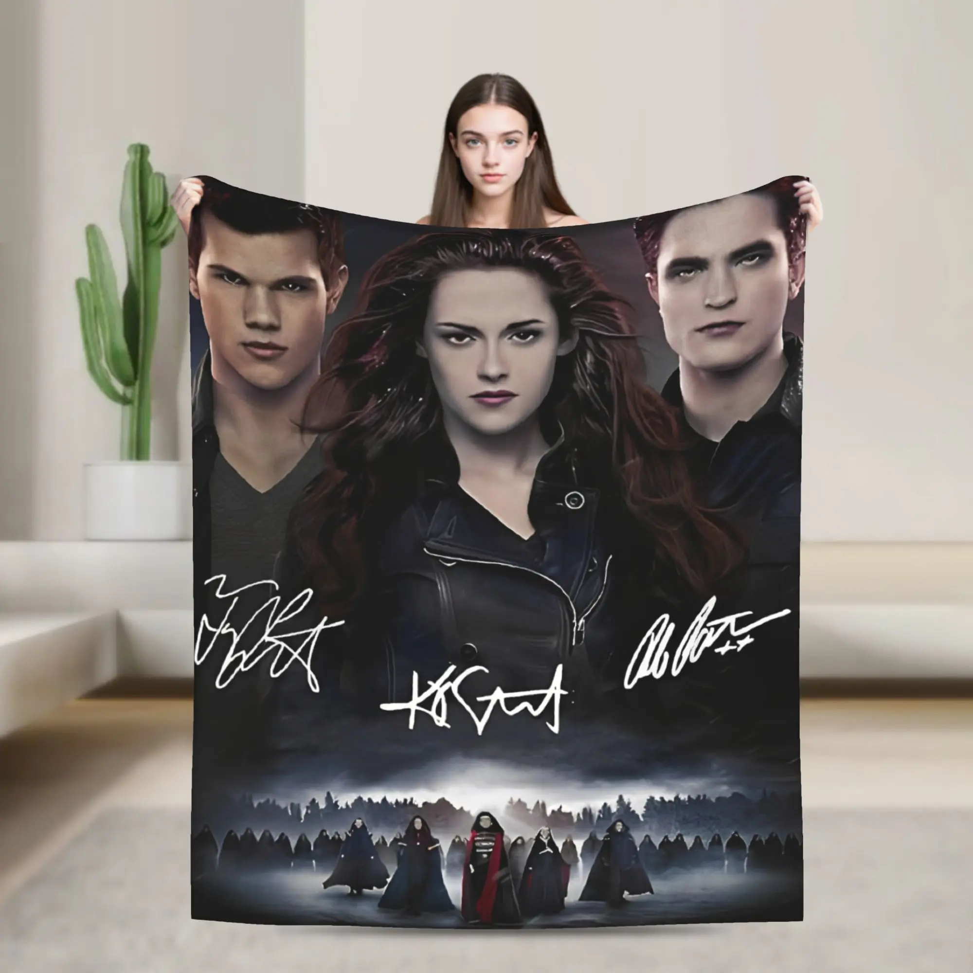 The Twilight Saga Edward Knitted Blankets  Flannel Throw Blankets Summer Air Conditioning Decoration Ultra-Soft Warm Bedspreads