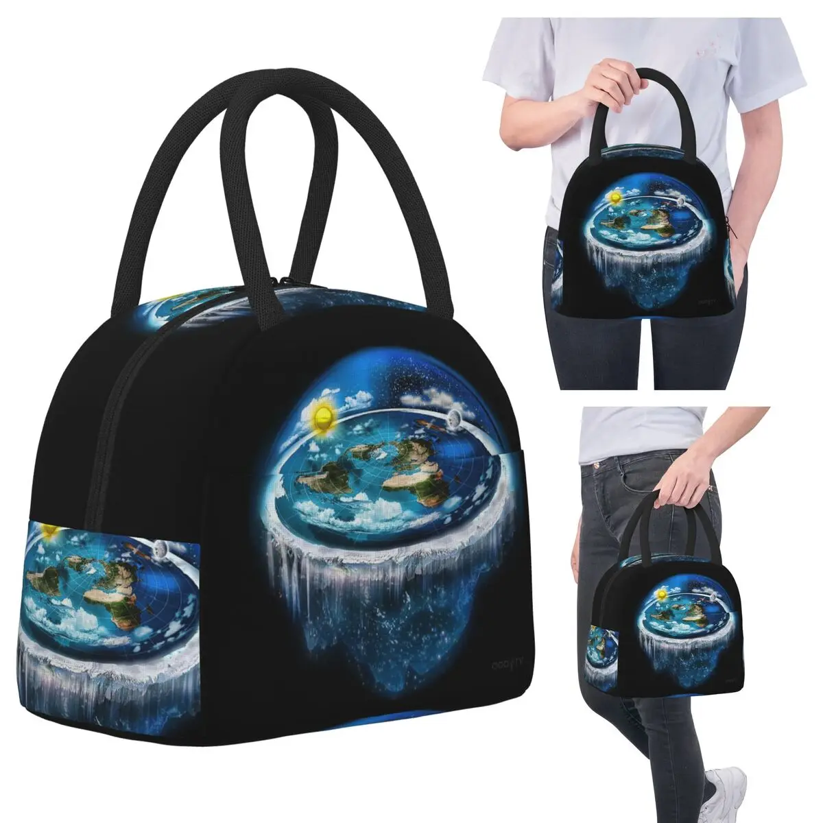 

Изолированная сумка для обеда с плоской землей и куполом для женщин, офисный холодильник, термоящик для еды, сумка, герметичные коробки для завтрака, контейнер