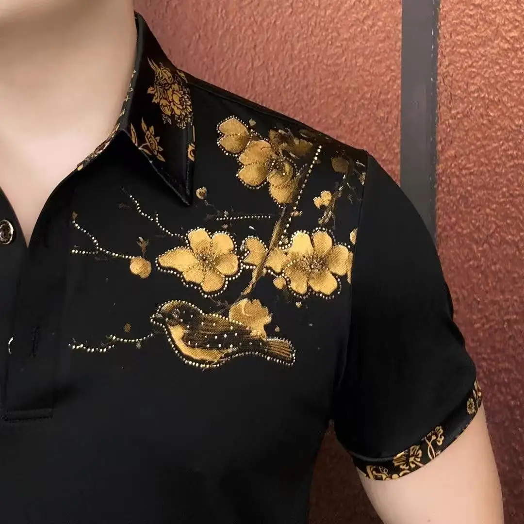 Summer New Style Men's Polo Shirt with Collar- Stylish Business Casual Short Sleeve Fashion Trendy