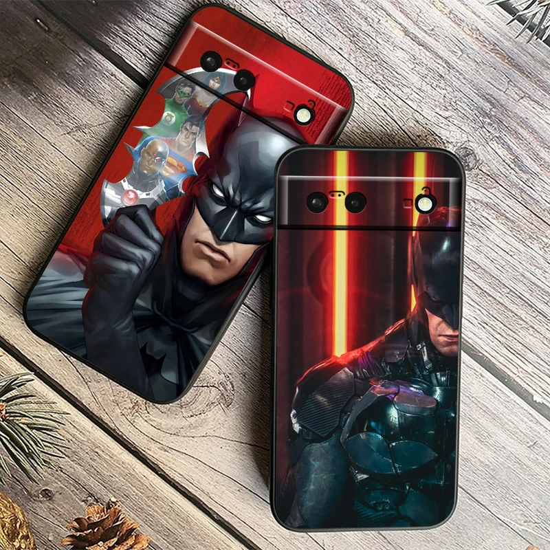 Hero B-Batman Hot For Google Pixel 9 8 7A 7 6A 6 5A 5 4 4A XL 5G Black Silicon Shockproof Shell Back Phone Case