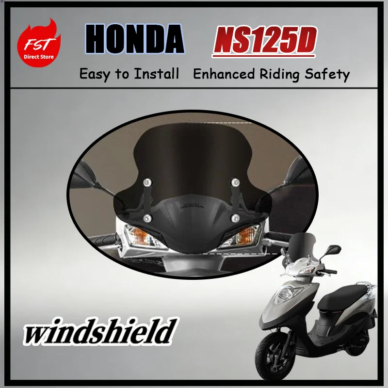 FOR Exclusive Dedicated Optical Grade No Distortion Front Wind Screen Deflector for NS125D/T Xisha & Yusa 125cc Scooters
