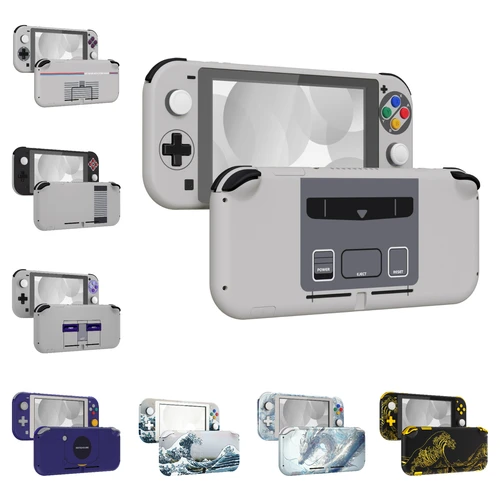 eXtremeRate Protector de carcasa de controlador portátil de carcasa de repuesto con pantalla para Nintendo Switch Lite - Clásico y estampado