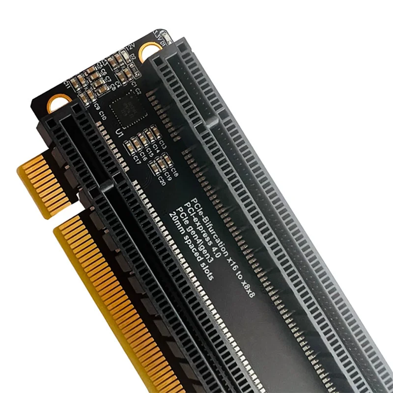 PCI-E 4.0 X16 1 に 2 拡張カード Gen4 分割カード Pcie-Bifurcation X16 に X8X8 20 ミリメートル間隔スロット CPU4P-T44C