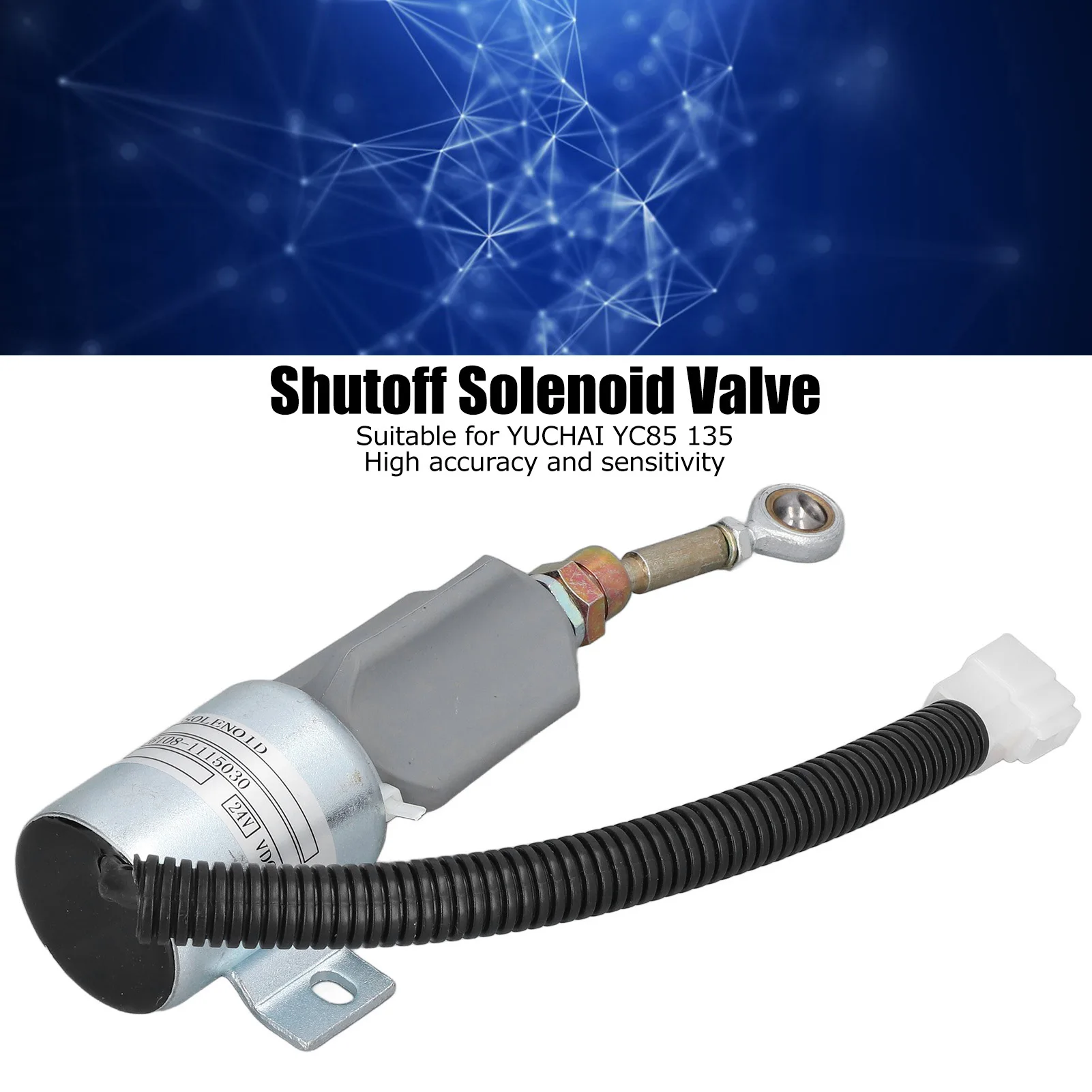 

Excavator Solenoid Valve Shutoff Solenoid Valve Engine Flameout Solenoid 6108‑1115030 Replacement for YUCHAI YC85 135