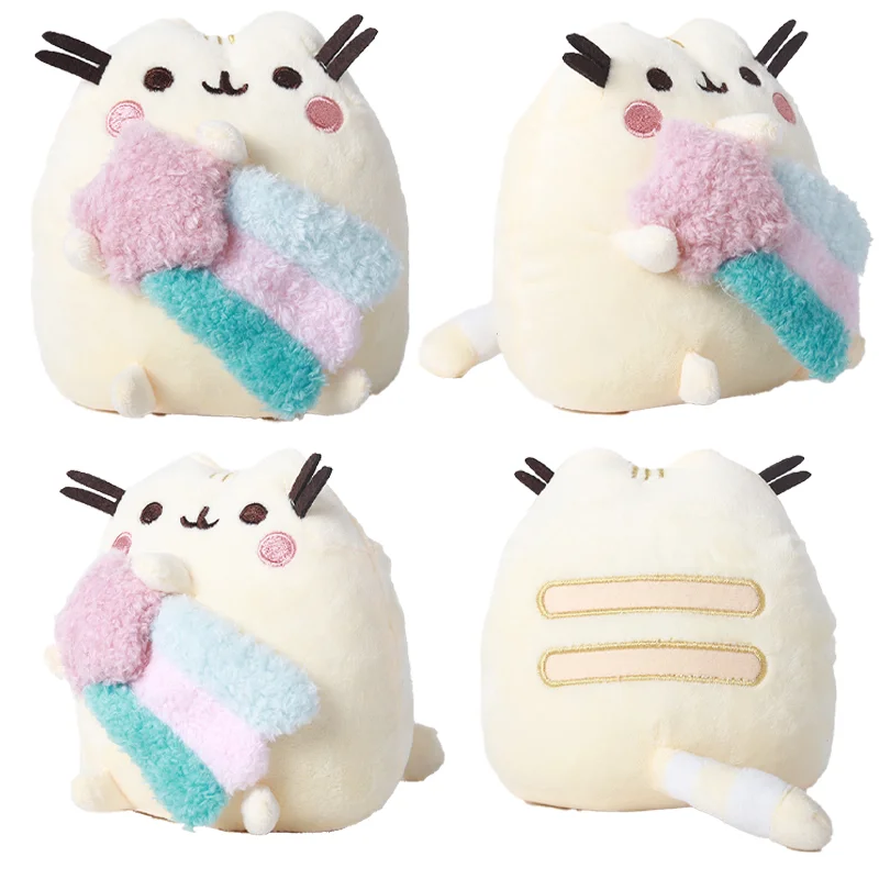 Pusheen pluszaki lalki kreskówka Anime marzycielskie chmury tęcze kot wypchane zwierzęta dekoracja domu zbiorowe modele akcesoria zabawki