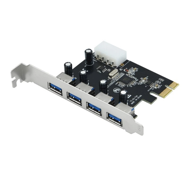 

5Gbps 4Ports USB3.0 PCIE Expansion Card Adapter PCIExpress PCIe USB3.0 Converter Dropship