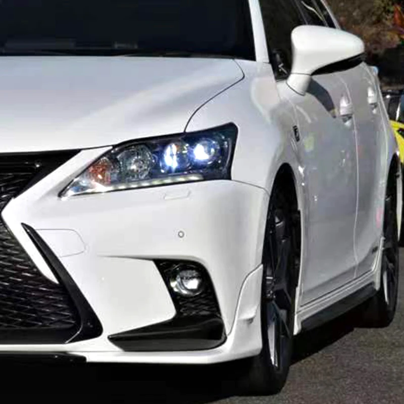 Carbon Fiber Front Lip For Lexus CT200h 2010-2022 TRD Style Three-Section Front Chin Splitter Car External Accessories Body Kit