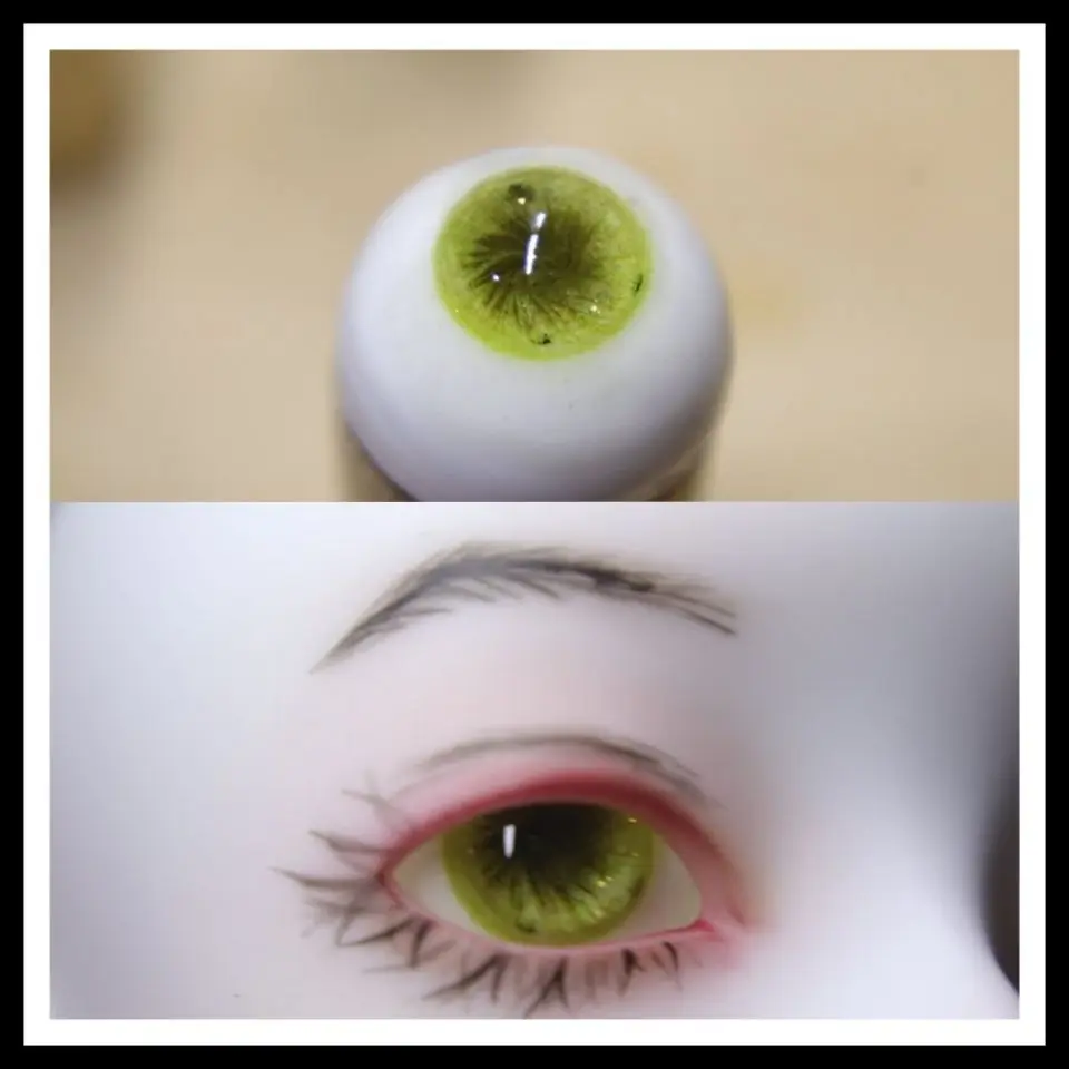 12mm/14mm/16mm Olhos de Resina Verde Roxo Azul DIY Olhos Handmade Eyeball Boneca Acessórios Para 1/6 1/8 1/3 BJD boneca