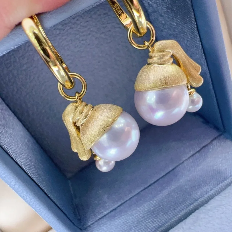 

Серьги из натурального пресноводного жемчуга Эдисон 3-10 мм, классическое ювелирное украшение из серебра 925 пробы, подарок