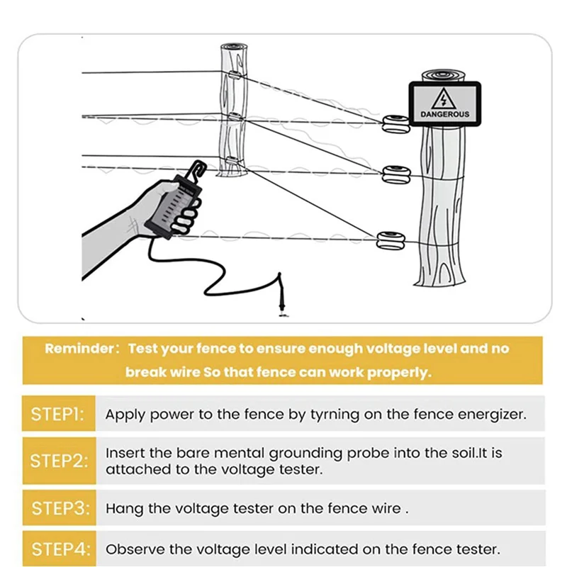 

ABGG-3X Famous Product 2Kv -12Kv Voltage Electric Fence Tester,Yard Fencing Tester