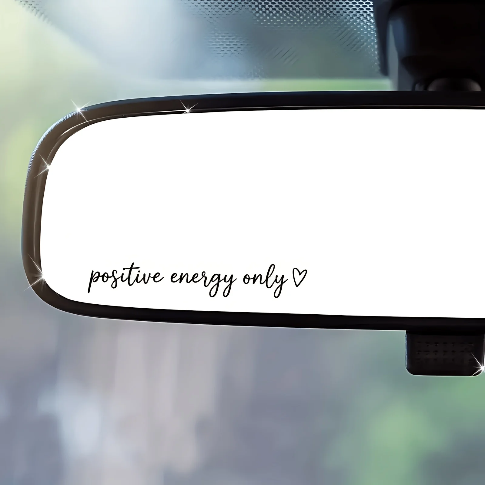 Positive Energy Quote Sticker Handwritten Style Vinyl Decal Car Mirror Tablet Cup Laptop Warm Gift Decor