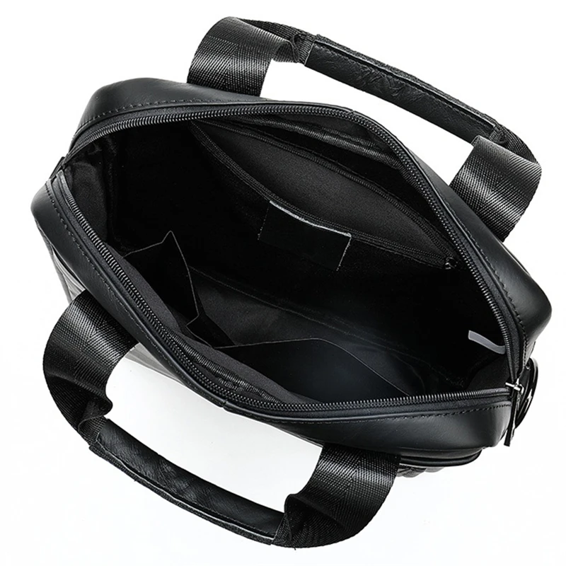 Nesitu vintage preto marrom café couro genuíno 13.3 ''portátil das mulheres dos homens maleta ombro saco do mensageiro m8577