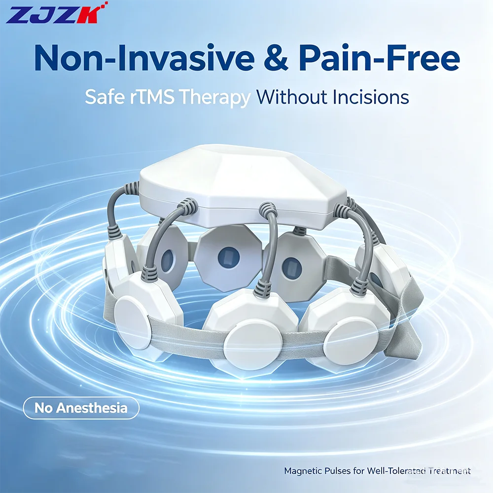 ZJZK 40Hz RTMS Transcranial Magnetic Stimulation Stimulator Household Device for Parkinson Disease Brain Maintenance Therapy