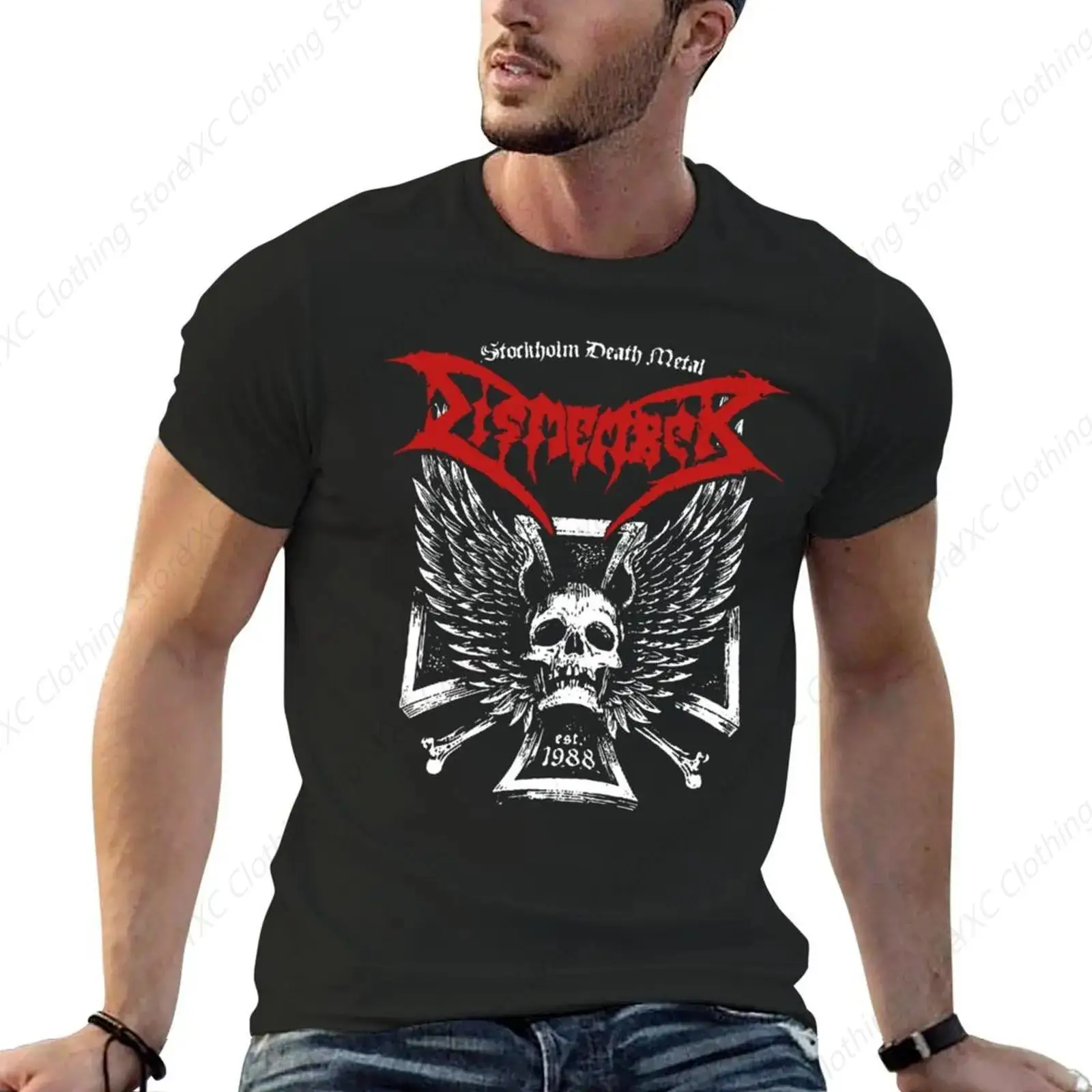 BEST DISMEMBER BAND MERCH men's T-shirt- Short Sleeve Crew Neck Soft Fitted Tees S - 6XL Fresh Classic Basic Tshirts