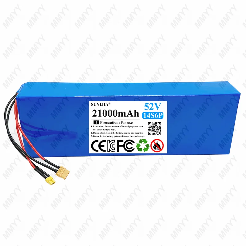 52V 21Ah 14S6P Lithium Battery Pack 18650 Built-in 30A Balanced 1500W High-power Backup Battery for varla eagle one e-scooter