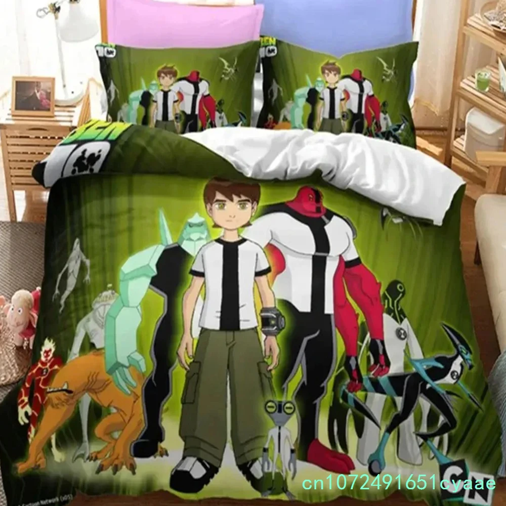 Ben Alien Force Bedding Set 3D Printed Suitable For Bedroom Duvet Cover Set With Pillowcases Kids Home Textile
