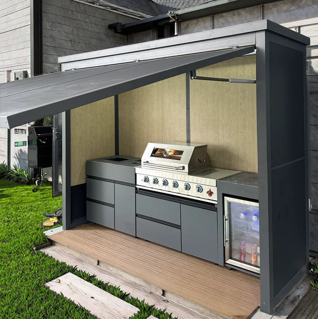 Home Kitchen Storage Basic Stainless Steel Outdoor Cabinets Simple Design Acrylic for Apartment Including Drawer Slides