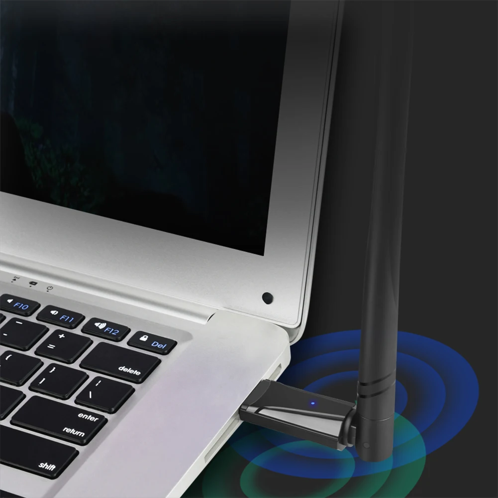 Dongle wi-fi 6 2 em 1, 900mbps, banda dupla, 2.4g e 5ghz, usb, driver de rede wi-fi, receptor dongle usb grátis, antena 5dbi para win 10/11