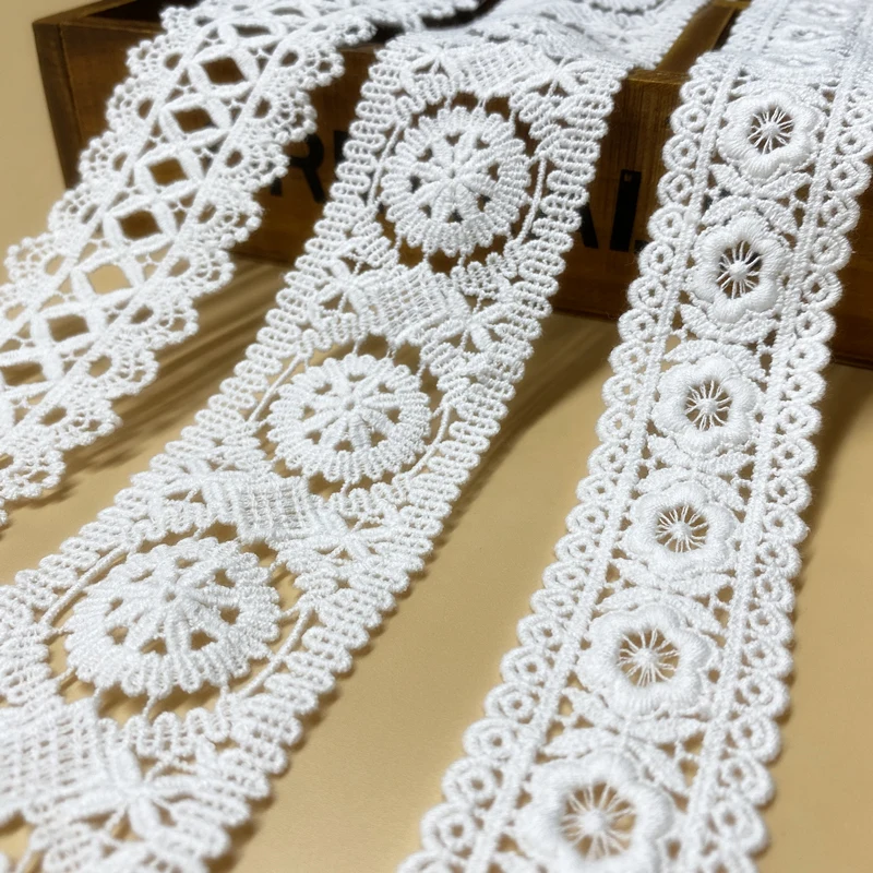 Small Cotton Thickened Water-soluble Embroidery Lace, DIY Wedding Dress, Home Sewing Accessories, RS4758, 10Yards/Lot