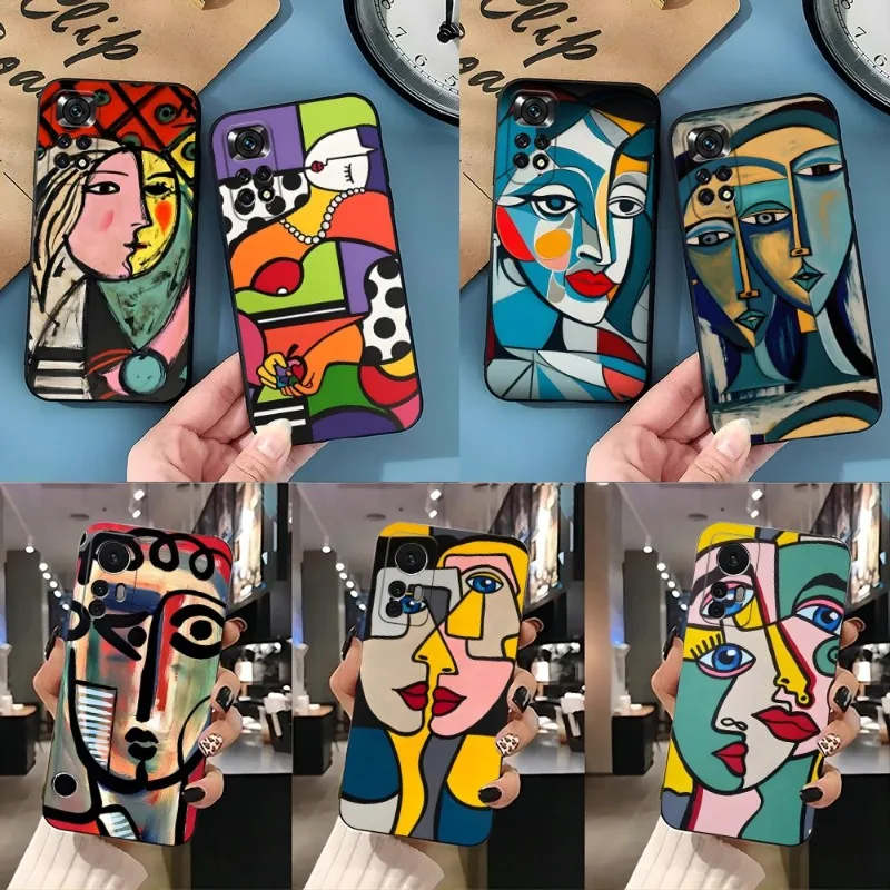 Picasso Abstract Art Painting Phone Case For Xiaomi Note 10Pro POCOF3 X3 GT M3 M4Pro X4Pro Redmi Note 11 11T 10 Pro Plus Cover