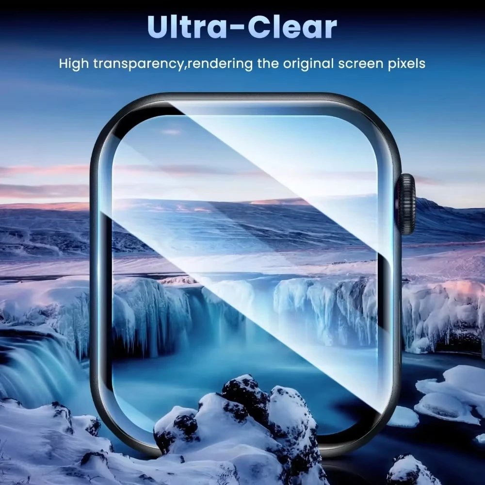 Easy Install Kit Screen Protector For Apple Watch S11-10-42mm-46mm 44-45mm Soft Ceramic Film iwatch Series 9 8 7 Ultra1-2-3-49MM