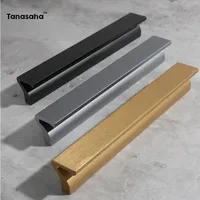 Gold Black Grey Kitchen Cabinets Pulls Aluminum Alloy Furniture Handles Handles for Cabinets and Drawers Cupboard Wardrobe Pulls
