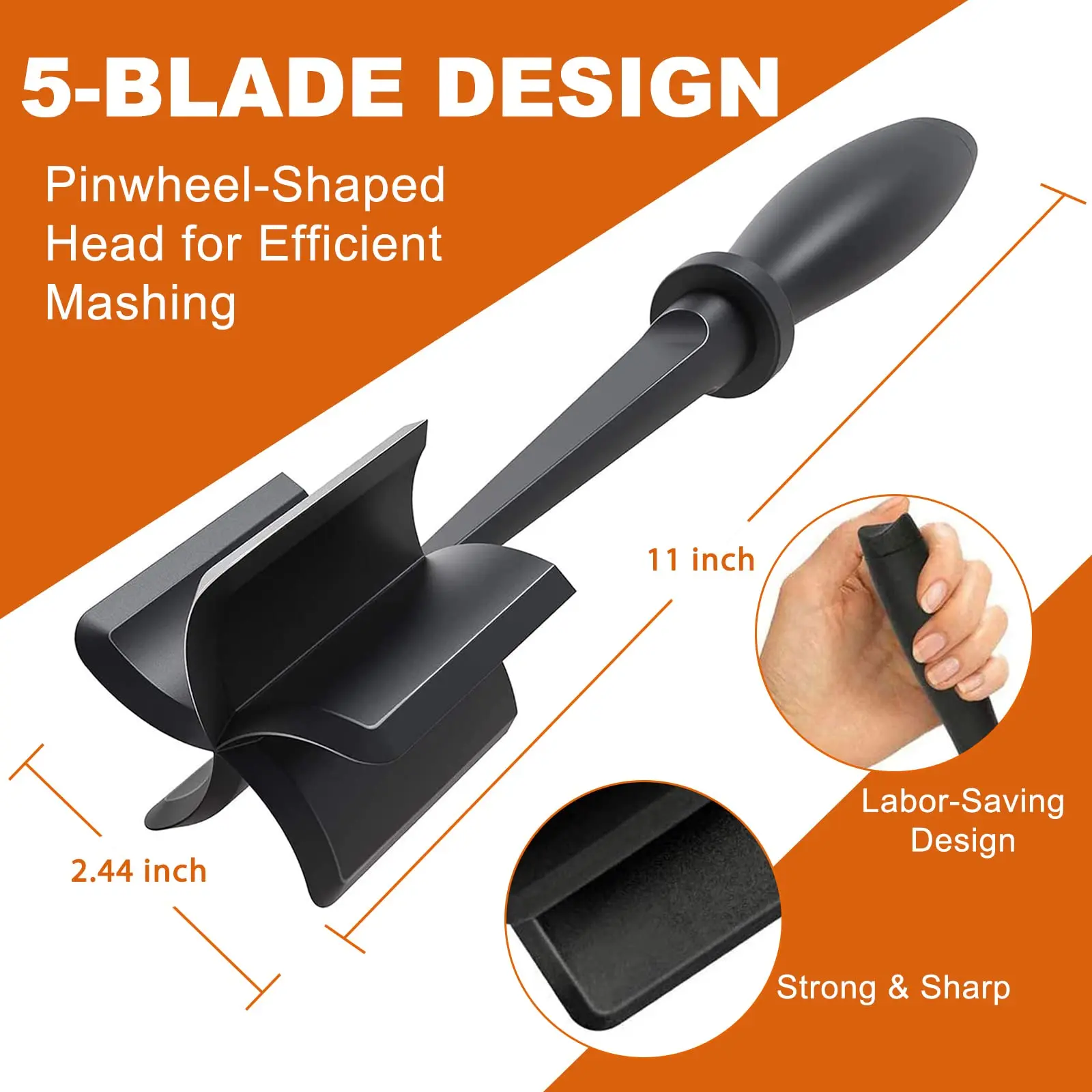 5 منحني مفرمة لحم غير لاصقة مقاومة للحرارة هراسة اللحوم لحم البقر المطحون همبرغر اللحوم وأدوات براوننج اللحوم