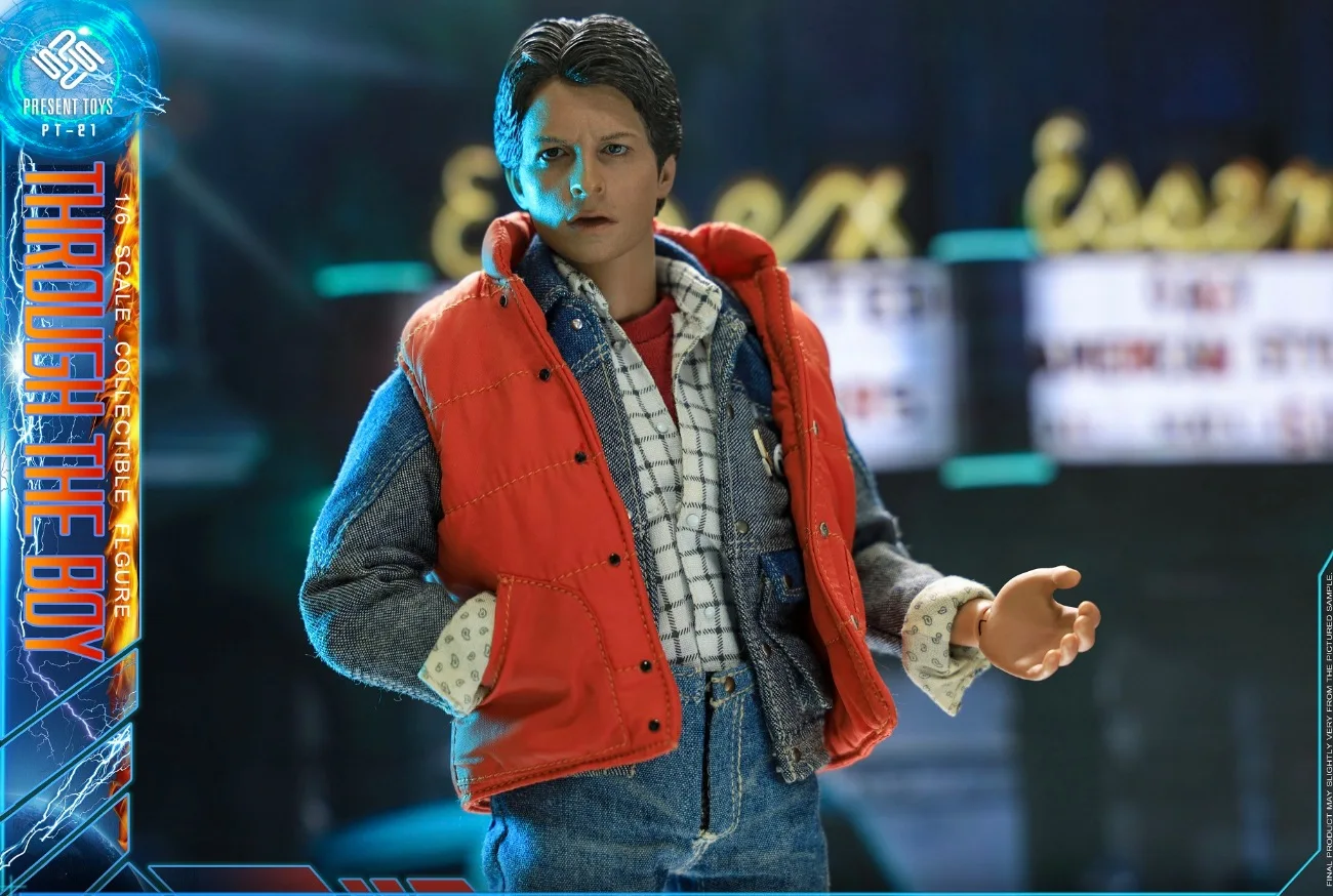 PRESENT TOYS PT-sp21 1/6 Scale Michael J. Fox Time Travel Man Action Figure Collection 12inches Full Set Doll