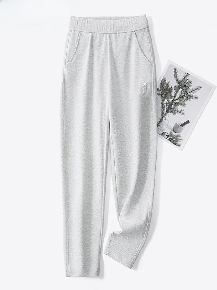 

Легкие прямые спортивные брюки для женщин, повседневные, дышащие, из хлопка, свободного кроя, для фитнеса, весна-осень, новинка