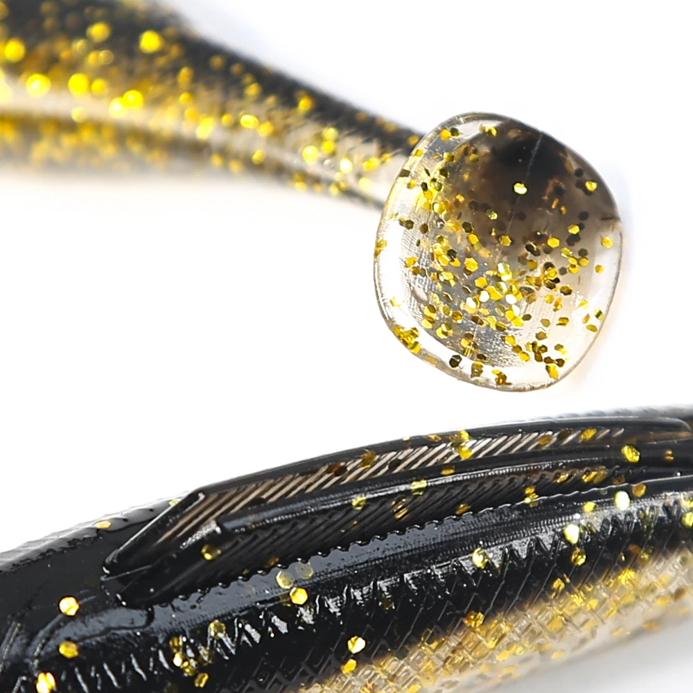 PEAK 80mm Floating Soft Lures Baits Fishing Lure Leurre Shad Double Color Silicone Bait T Tail