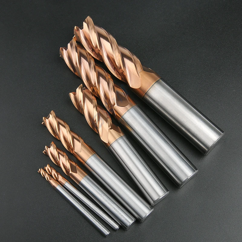 

Tungsten Carbide HRC55 4F FLAT End Mills HRC55 4 Flat Cemented Carbide End Mill Cutting Tools CNC Custom Router Bits Cutter