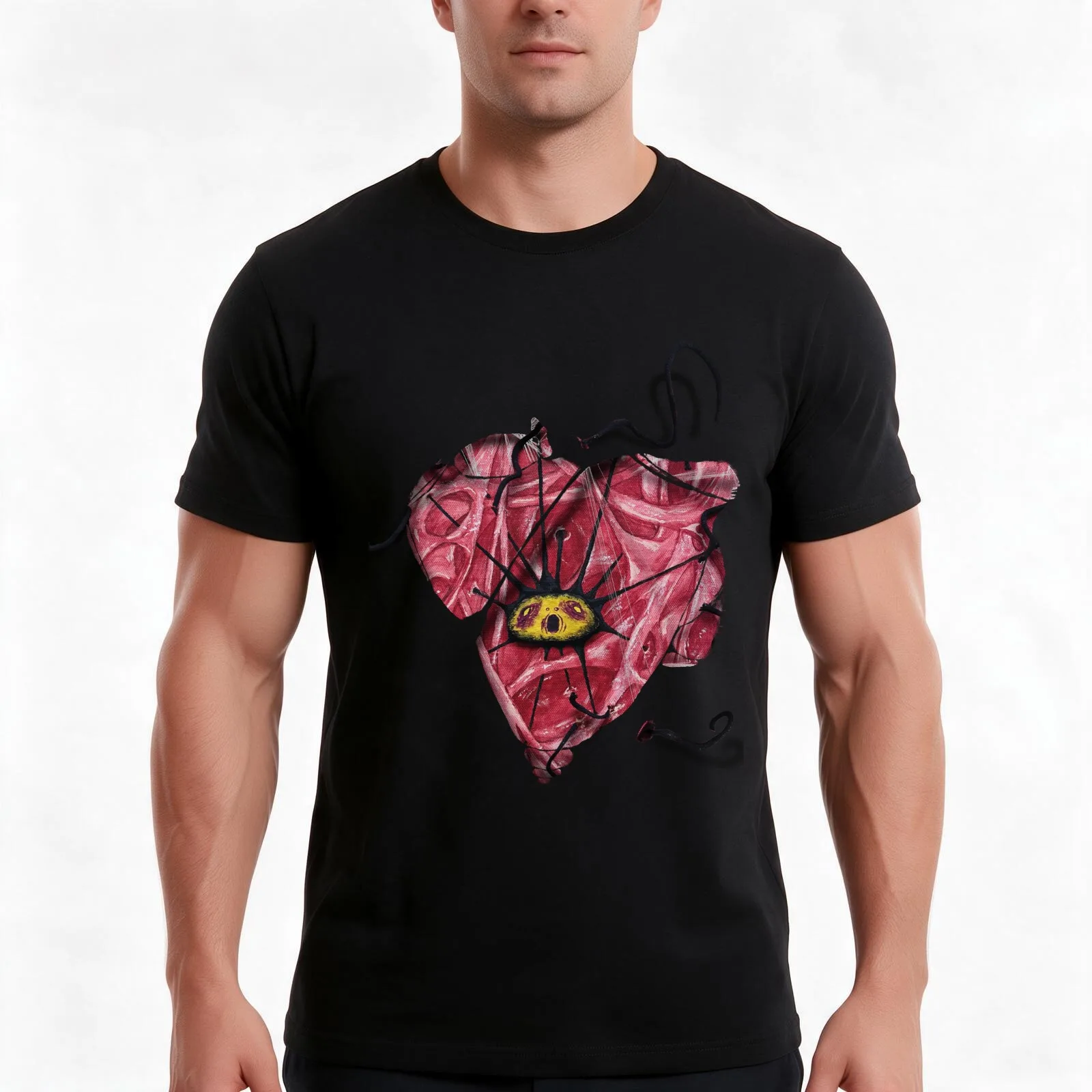 Infected Alternate Design T-Shirt Summer Casual Cotton Tee Oversized Streetwear Tops Vintage Graphic Print Unisex Men Women