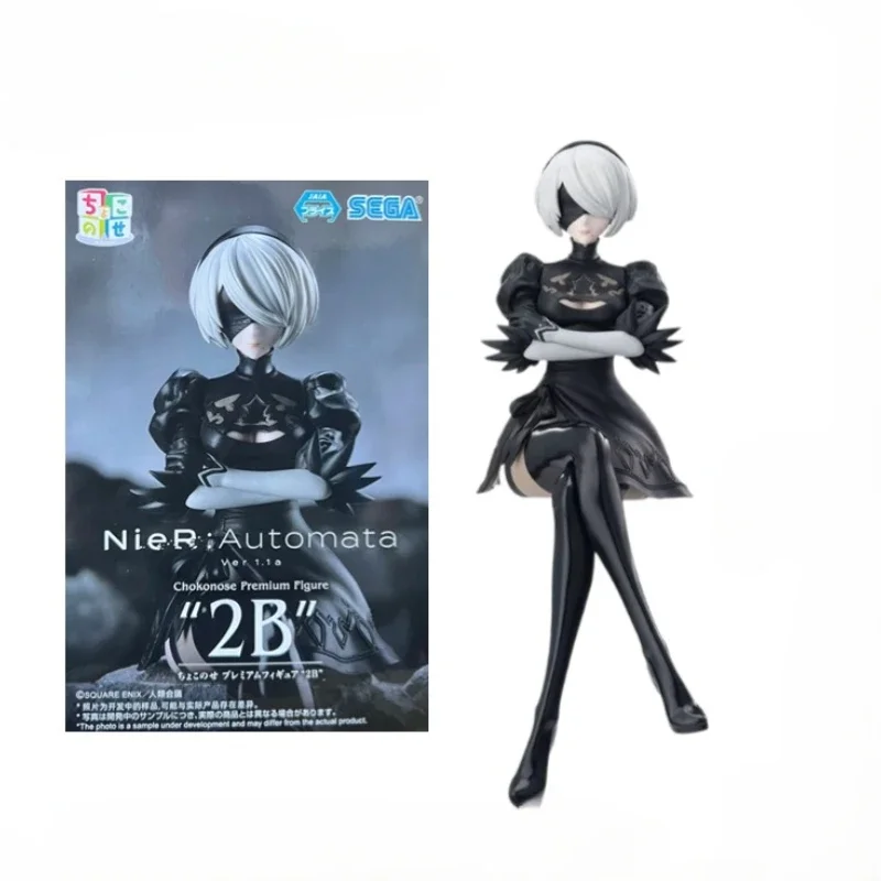 SEGA Nier Mechanical Era Automatic Humanoid 2B A2 9S Instant Noodles Press Handheld Ornament Toy Gift Movie Anime Collection