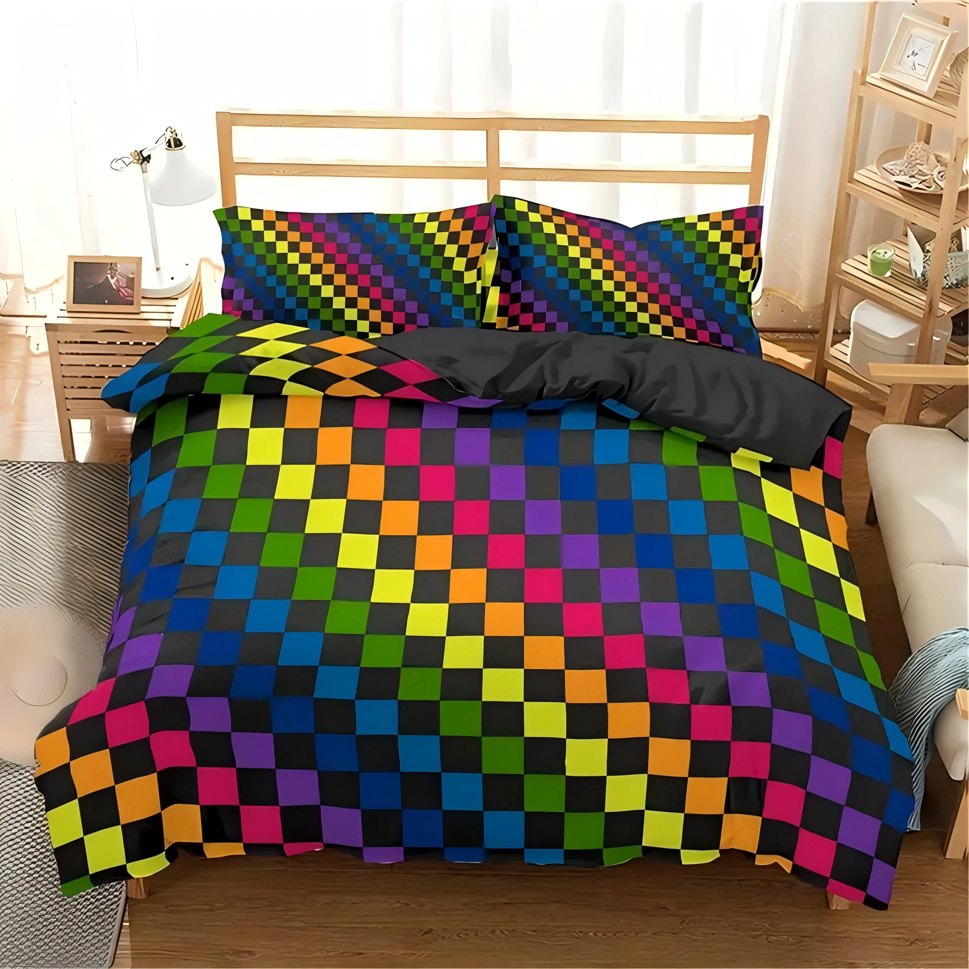 

Rainbow Stripes 3D Printed Quilt Cover All Season Geometric Soft Bedding Cover Pillowcase Luxury Home Textiles Duvet Cover Sets