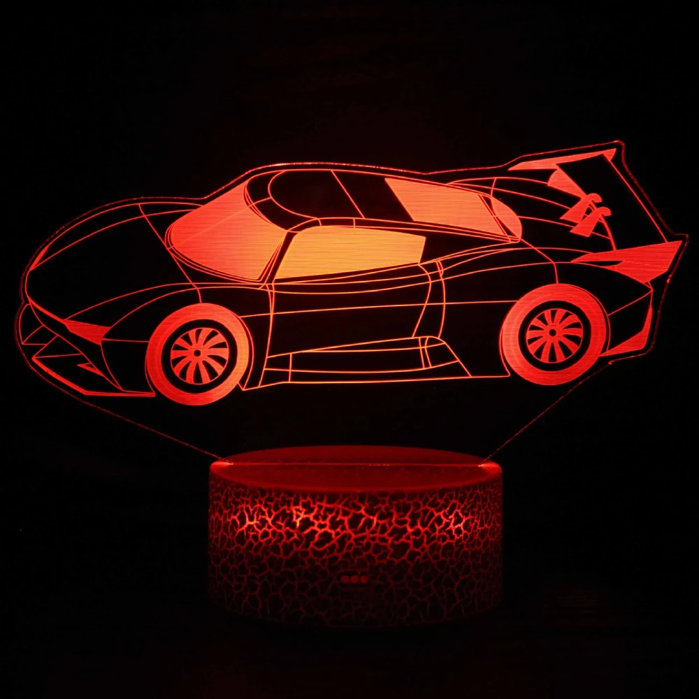 

Nighdn Sport Car Night Light for Boys Race Car 3D Optical Illusion Lamp 7 Colors Bedroom Decorations Bedside Lamp Kids Gifts