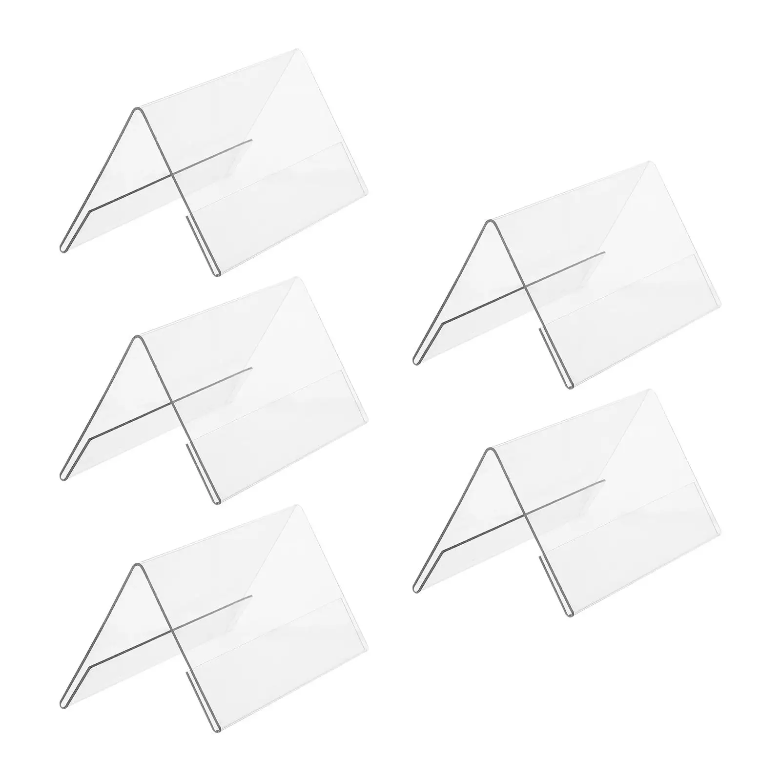 5 Pcs Acrylic Display Board Table Cards for Seating Name Plate Conference Guest Blank Tray