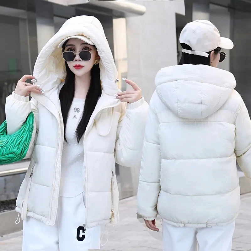 Doudoune à capuche coréenne pour femme, parkas chaudes pour femme, manteau en duvet rembourré en coton, optique décontractée, hiver, nouveau, 2023