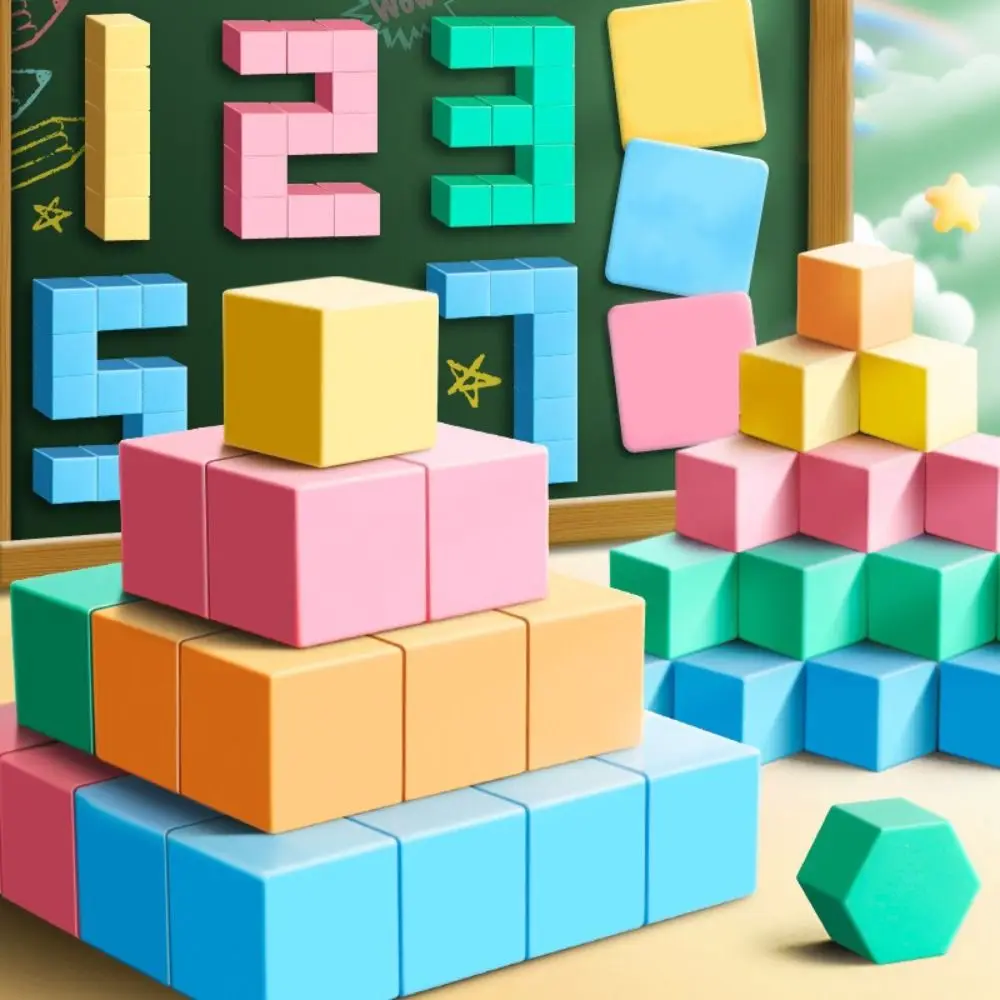 Cube/Multilateral Cube Geometric Models Colorful Mathematics Teaching Aids Tool Multilateral Building Blocks DIY Puzzle